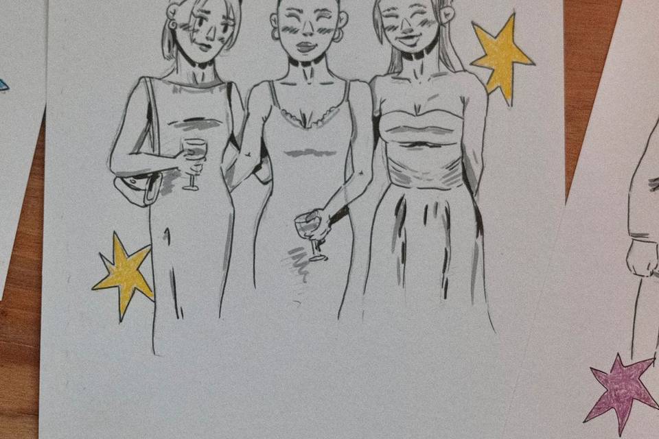 Ilustración de invitadas
