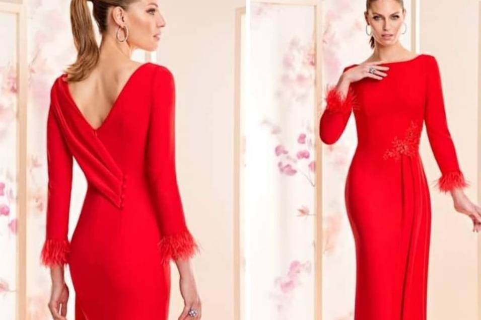 Rojo con glamour y elegancia