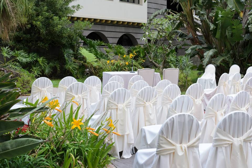 El jardín está preparado