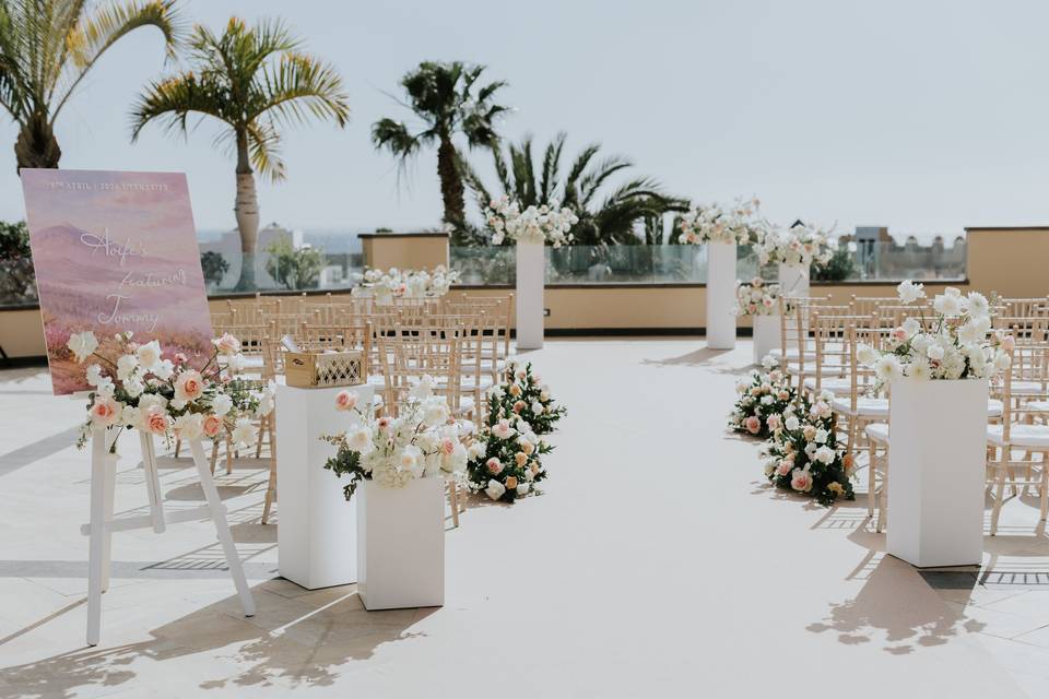Ceremonia - terraza Océano