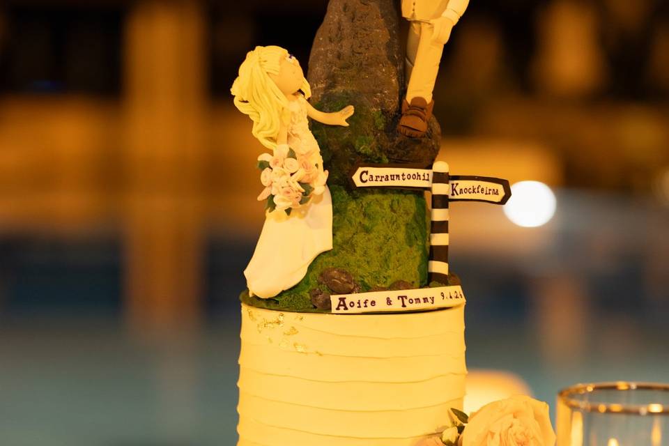 Escalando la tarta de boda
