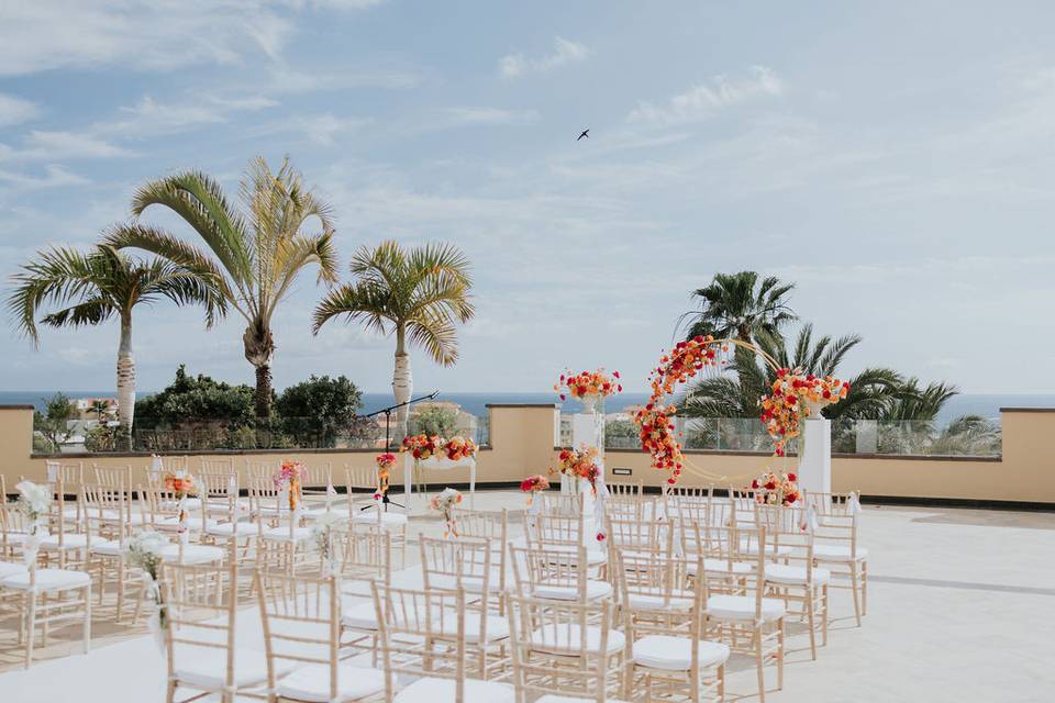 Ceremonia frente el mar