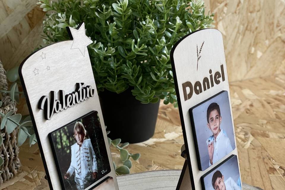 Placa grabada en madera