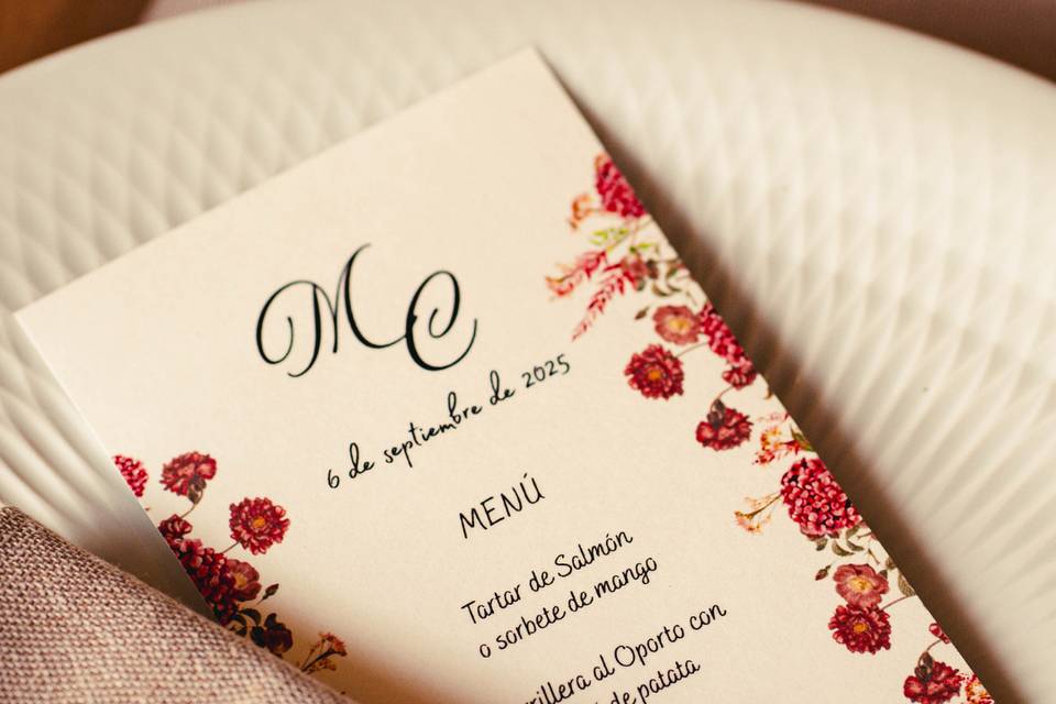 Menú de boda