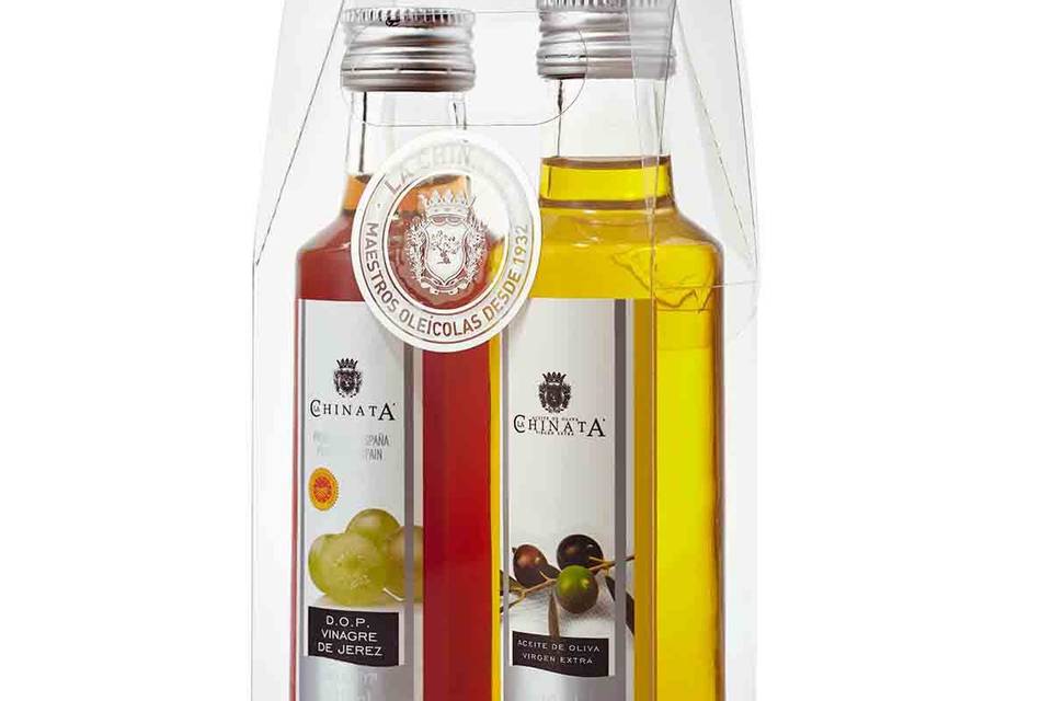 Estuche de Aceite de Oliva Virgen Extra y Vinagre