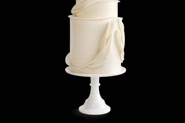 Floral fondant wedding cake