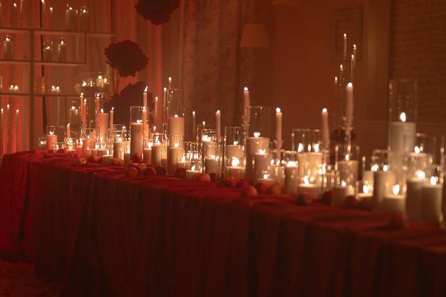 Mesa con velas Galicia