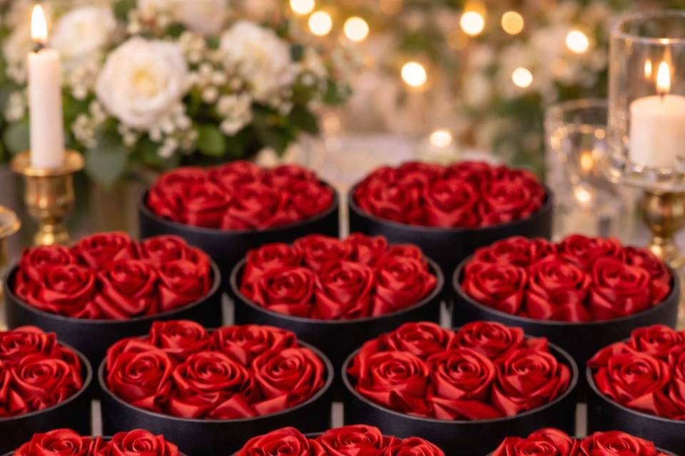 Detalles boda rojas
