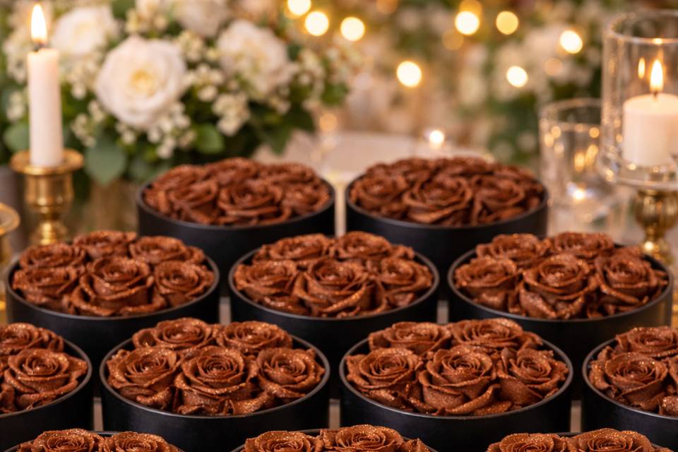 Detalle invitados marrón