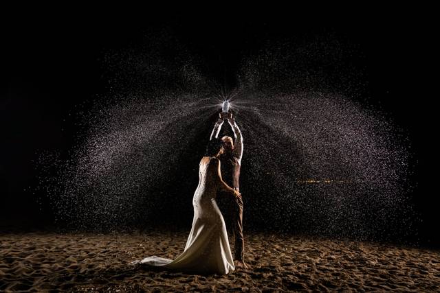 Juego de luces postboda