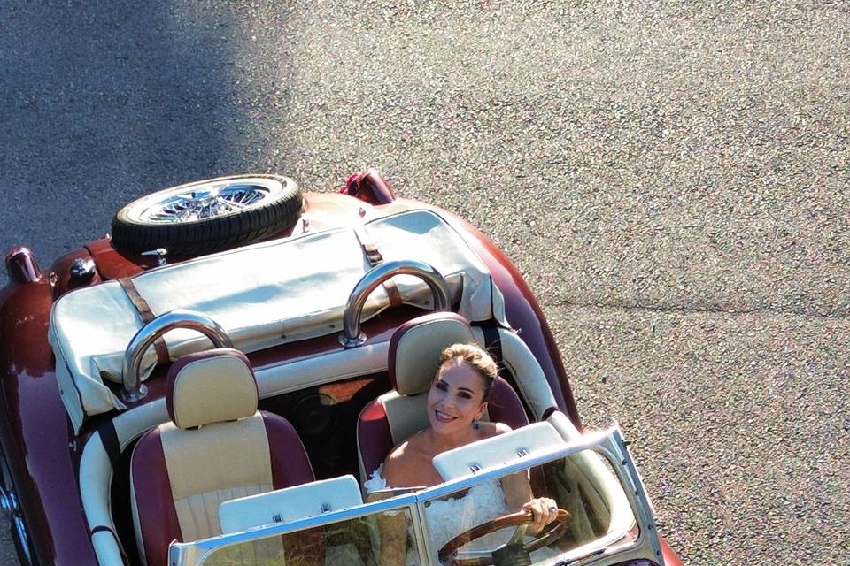 Dron coche vintage