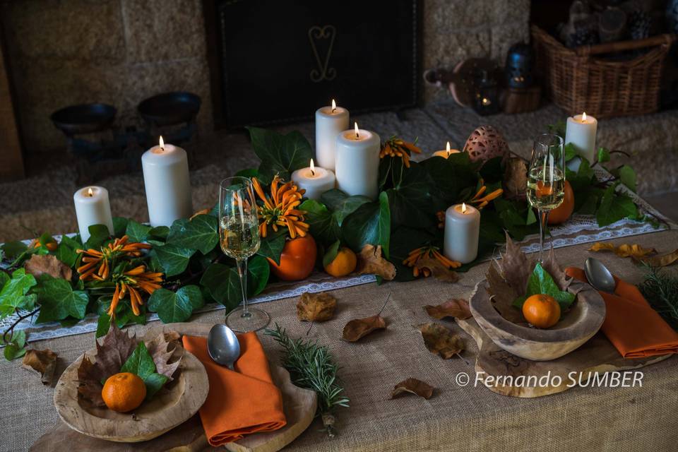 Decoración boda otoñal