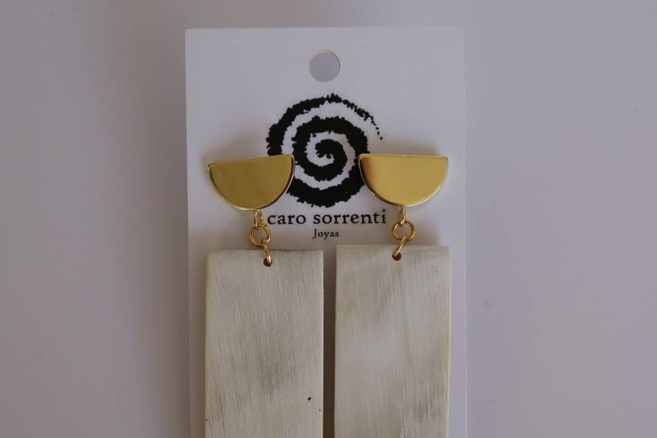 Pendientes de asta de toro