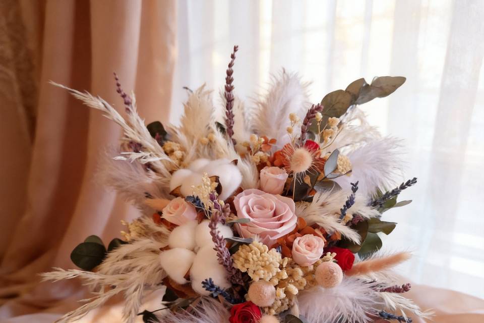 Ramo de novia flor preservada