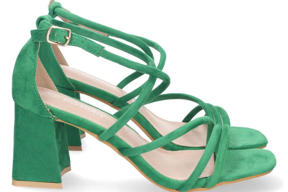 Sandalias verdes de mujer