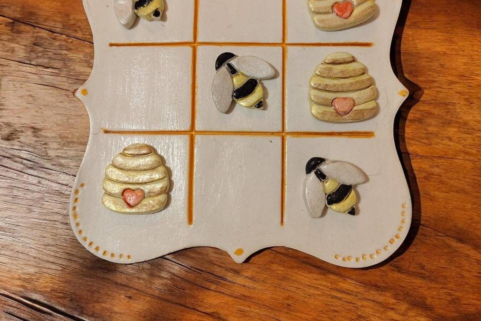 Juego de cerámica tres en raya