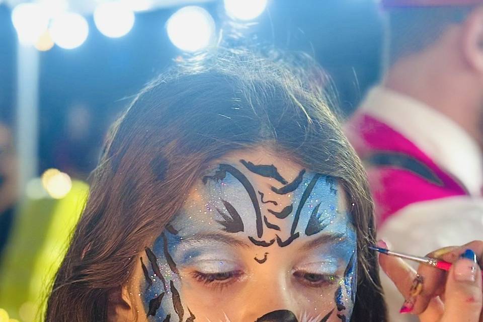 Pintacaras tigre azul