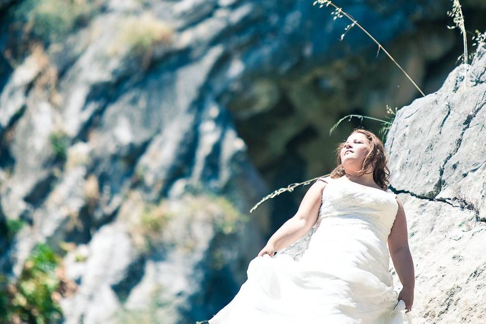 Novia en la naturaleza