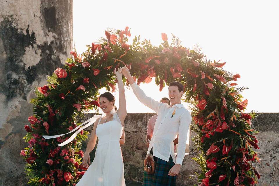 Boda en Colombia con los invitados