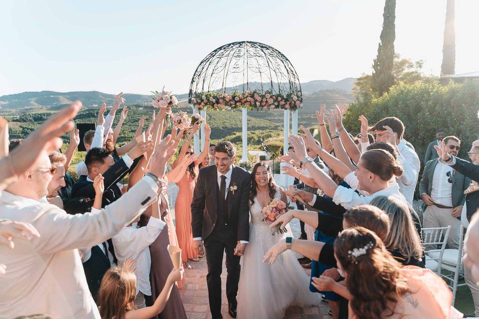 Ceremonia al aire libre en Málaga