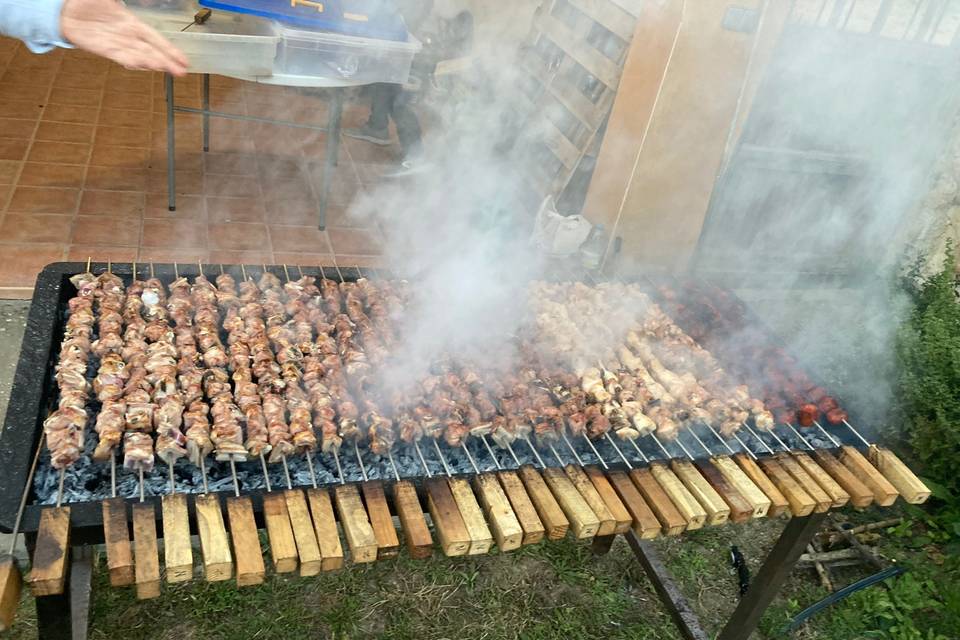 Pinchos de lechazo