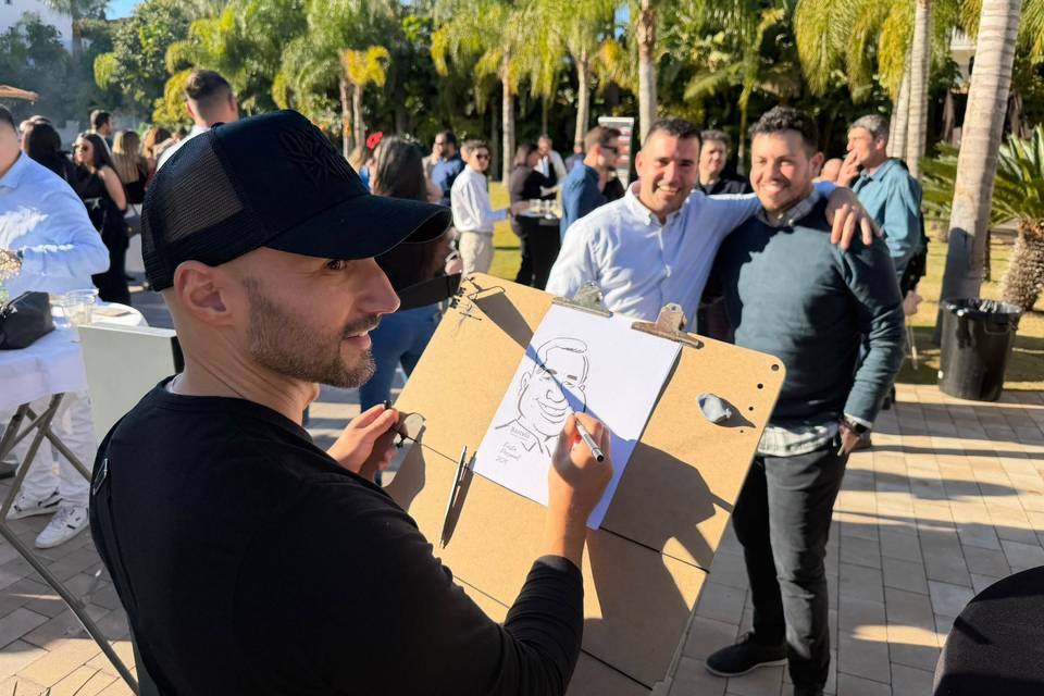 En una fiesta de empresa