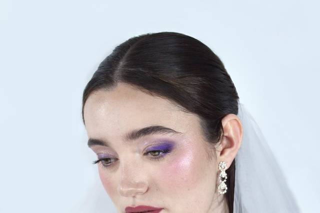 Maquillaje novia colorido