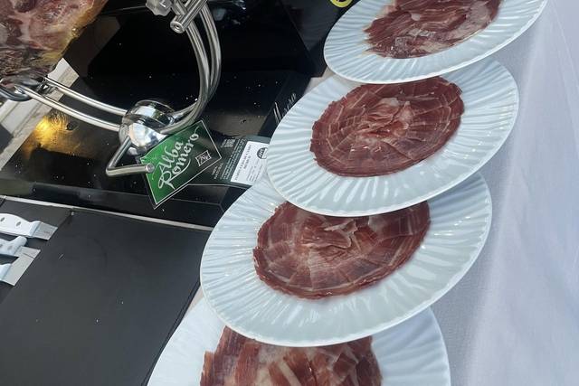 Mesa de cortador jamón boda
