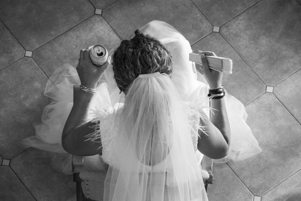 Retrato de la novia creativo