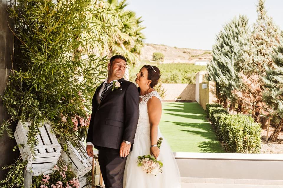 Novios en la entrada