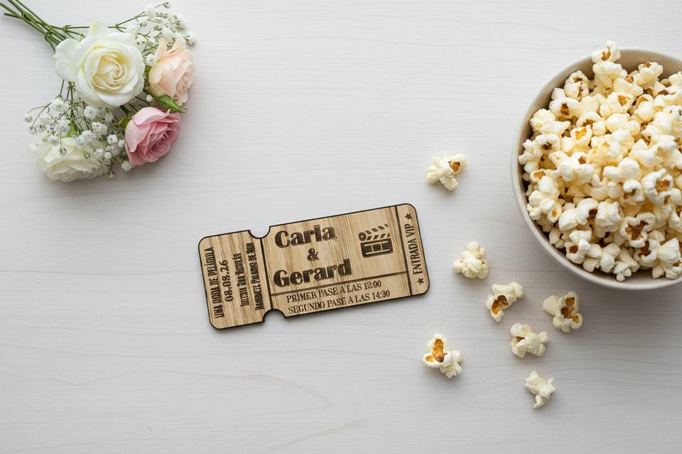 Invitación ticket cine