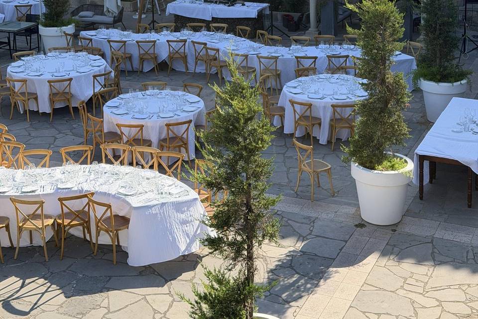 Banquete en exterior
