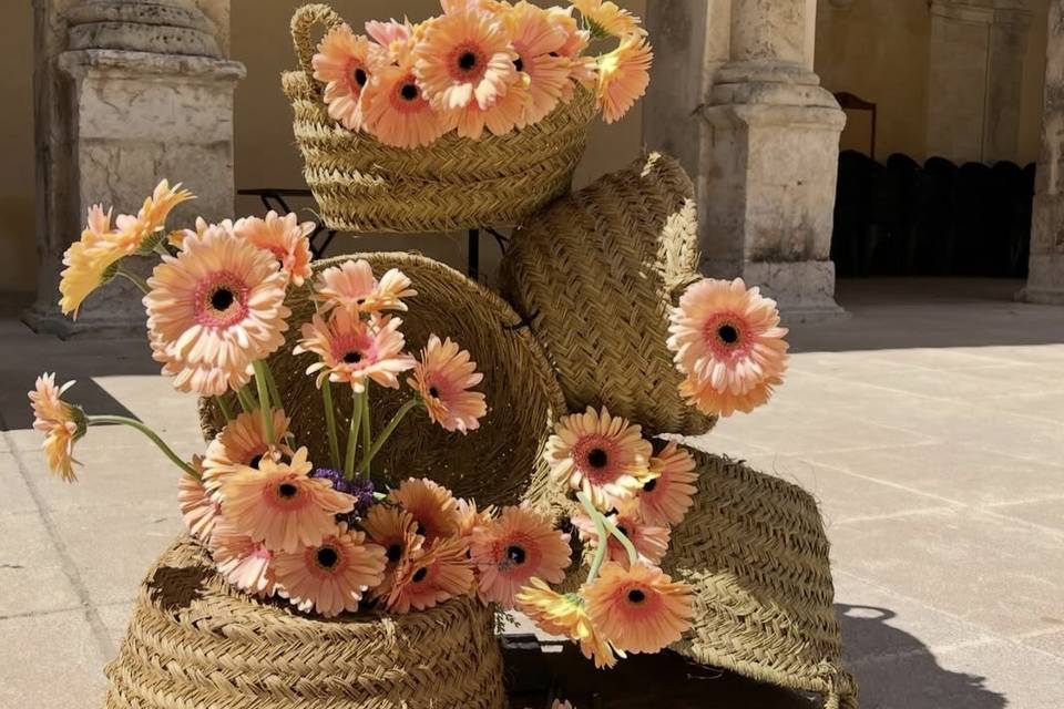 Ceremonia con gerberas