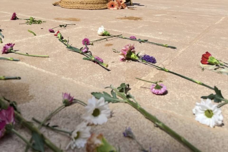 Ceremonia con gerberas