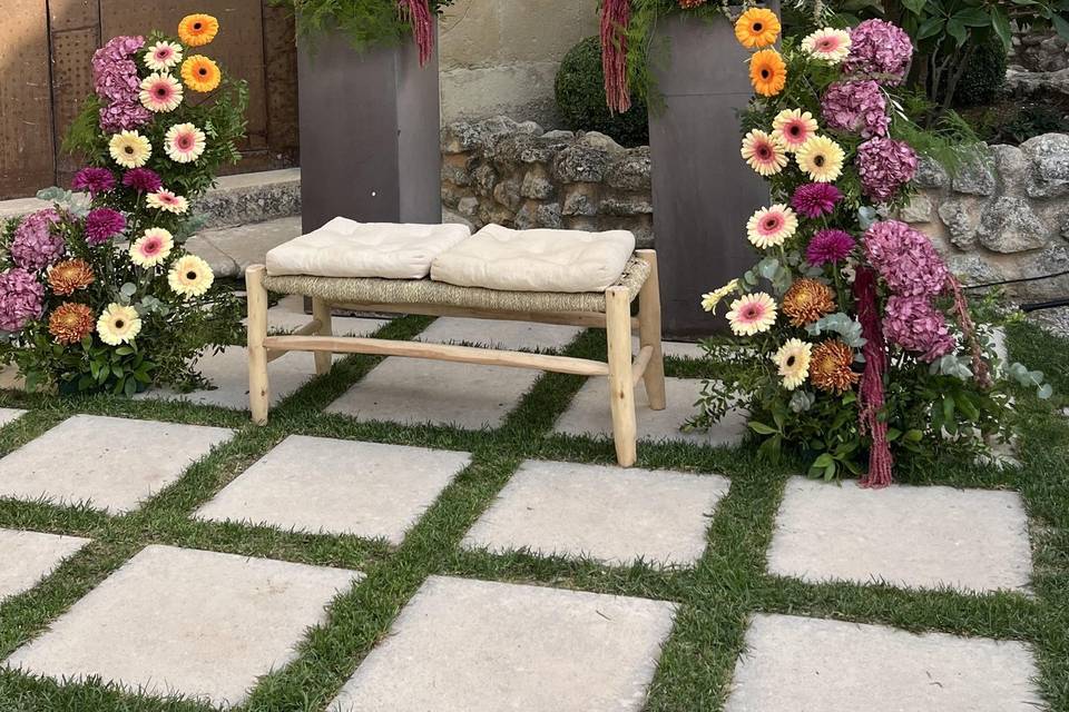 Composición floral ceremonial