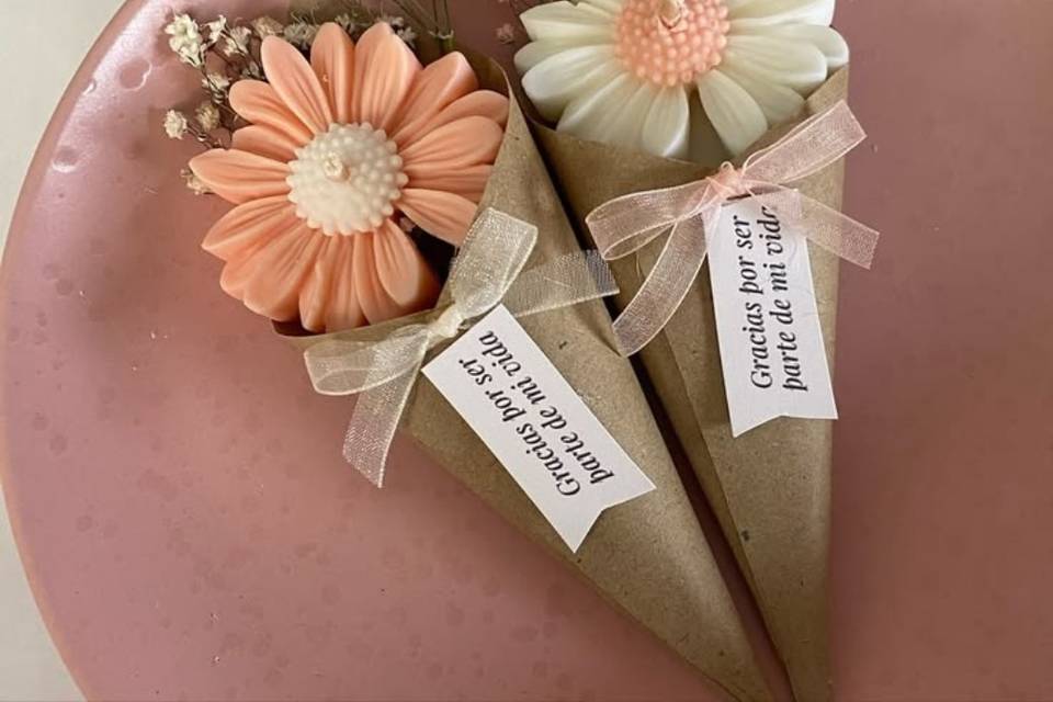 Flores vela de soja.