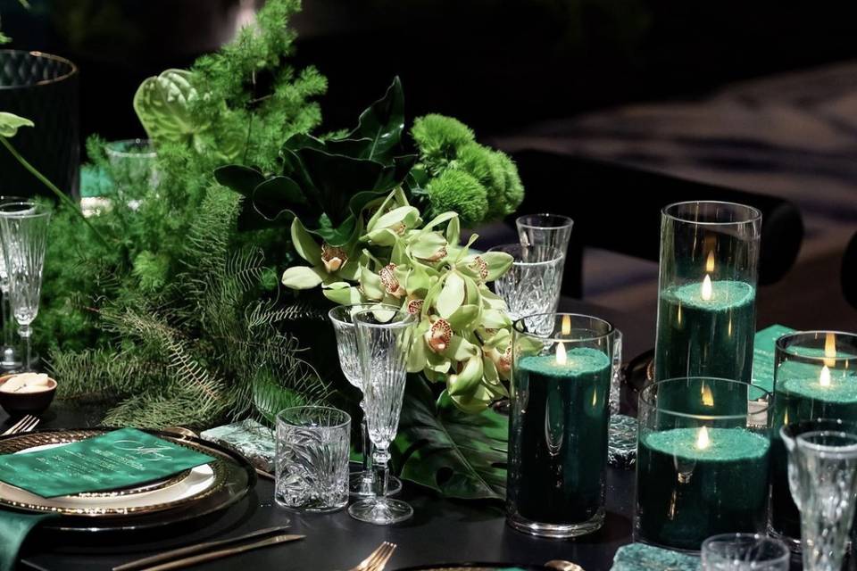 Velas luxury color verde