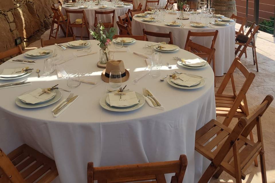 Banquete exterior en terraza