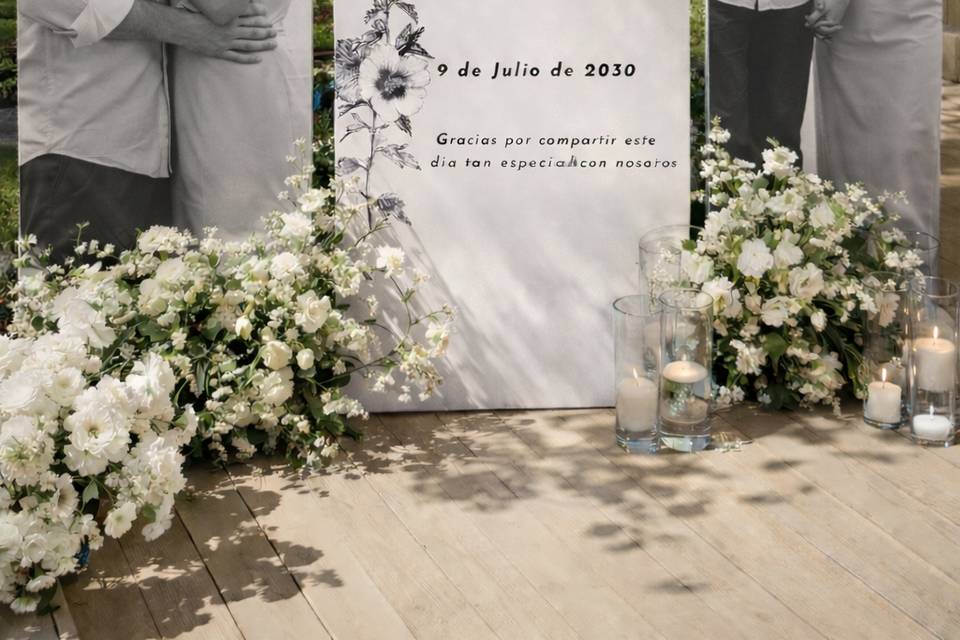 Carteles conjunto bienvenida