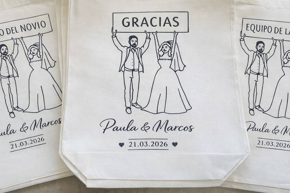Tote bag para invitados