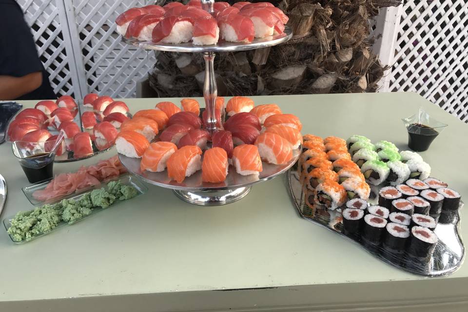 Presentación de sushi