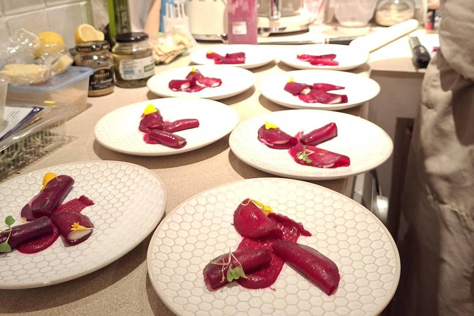 Carpaccio de remolacha