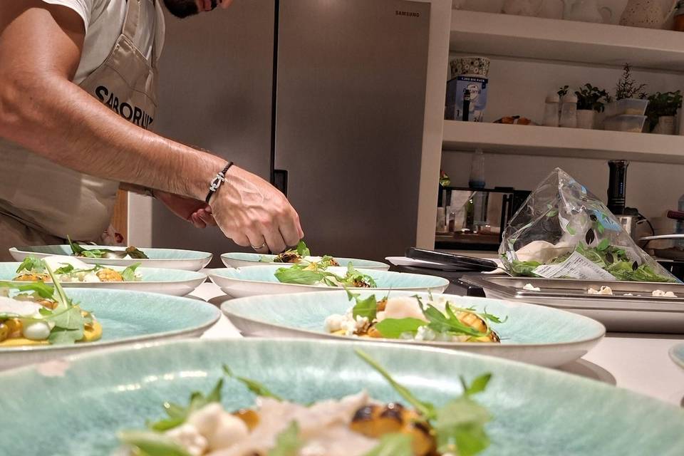 Bacalao y maiz en textura