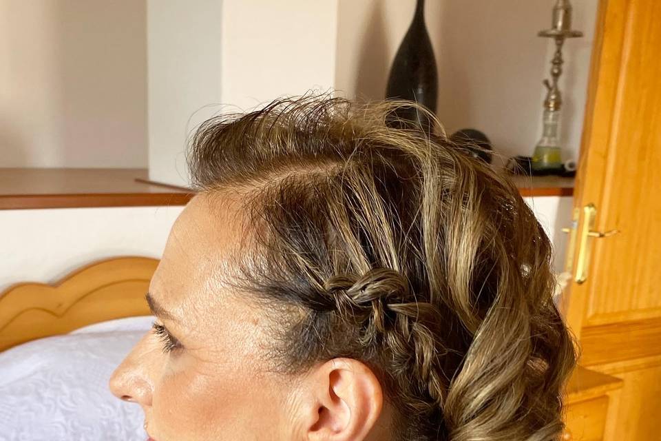 Trenza con rizos