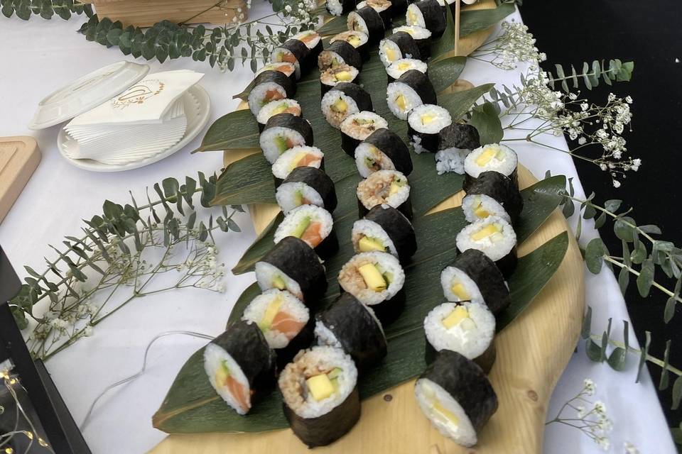 Variedad de makis
