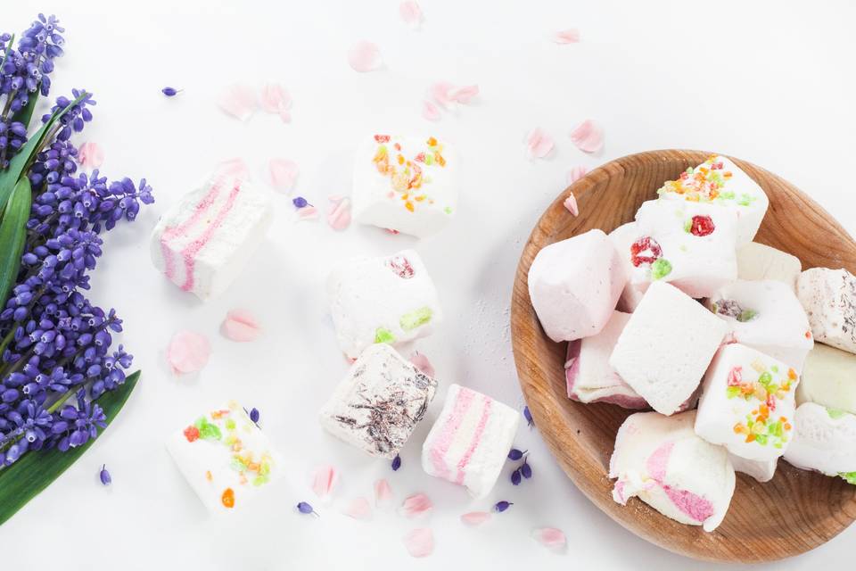 Marshmallow con topping
