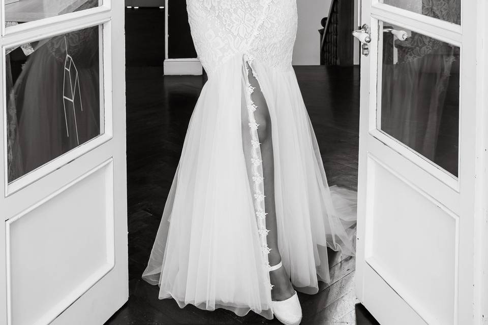 La novia. Como una editorial.