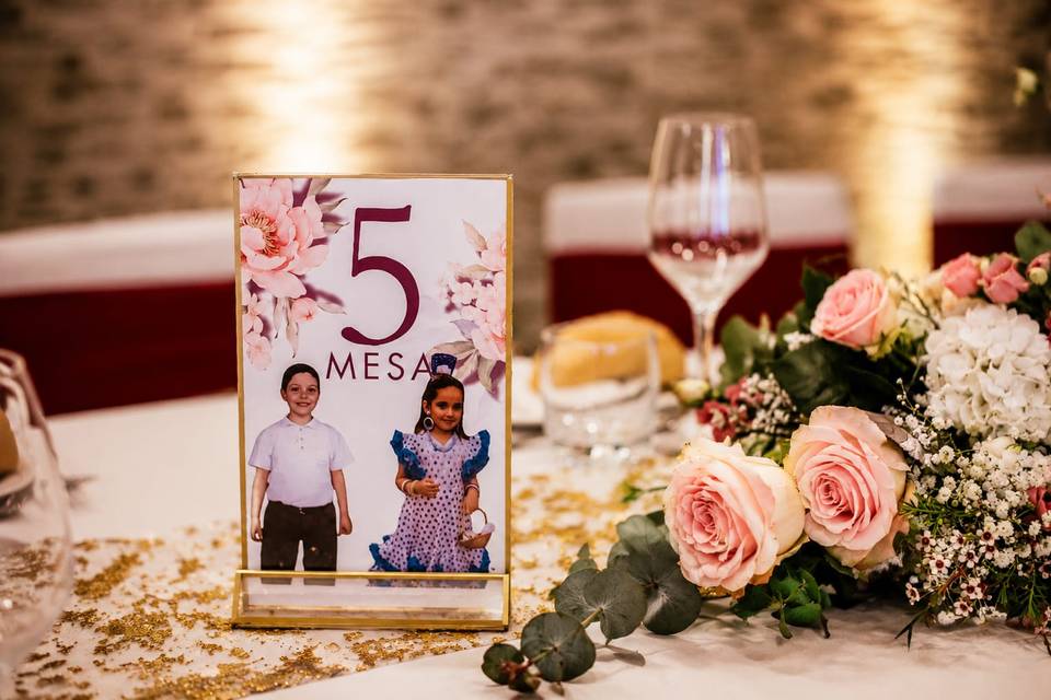 Deco y numero de mesa