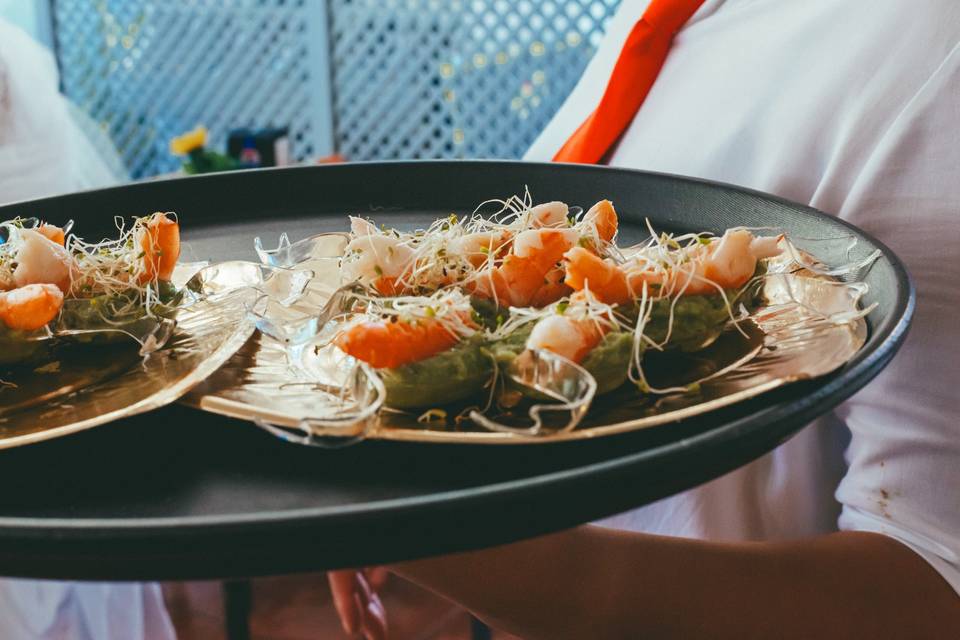 Cóctel gambas