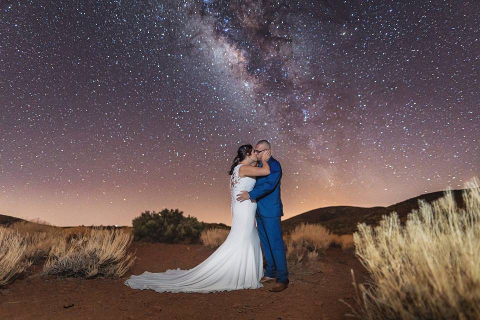 Postboda bajo la Via Lactea